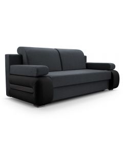 Gloria kanapé, ággyá nyitható, ágyneműtartós, sötétszürke-grafit
