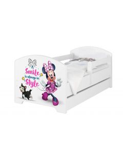 Disney Minnie3 egeres Ágy 140 X 70 leesésgátlós AJÁNDÉK MATRACCAL, ágyneműtartóval